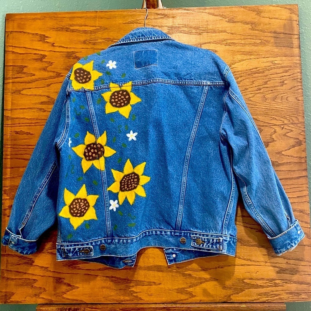 Vintage Hand Painted Denim Jacket